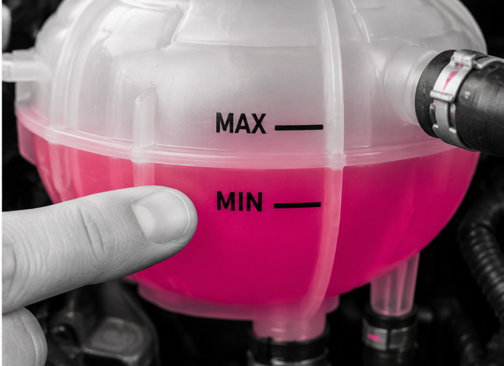 Repères minimum et maximum du liquide de refroidissement